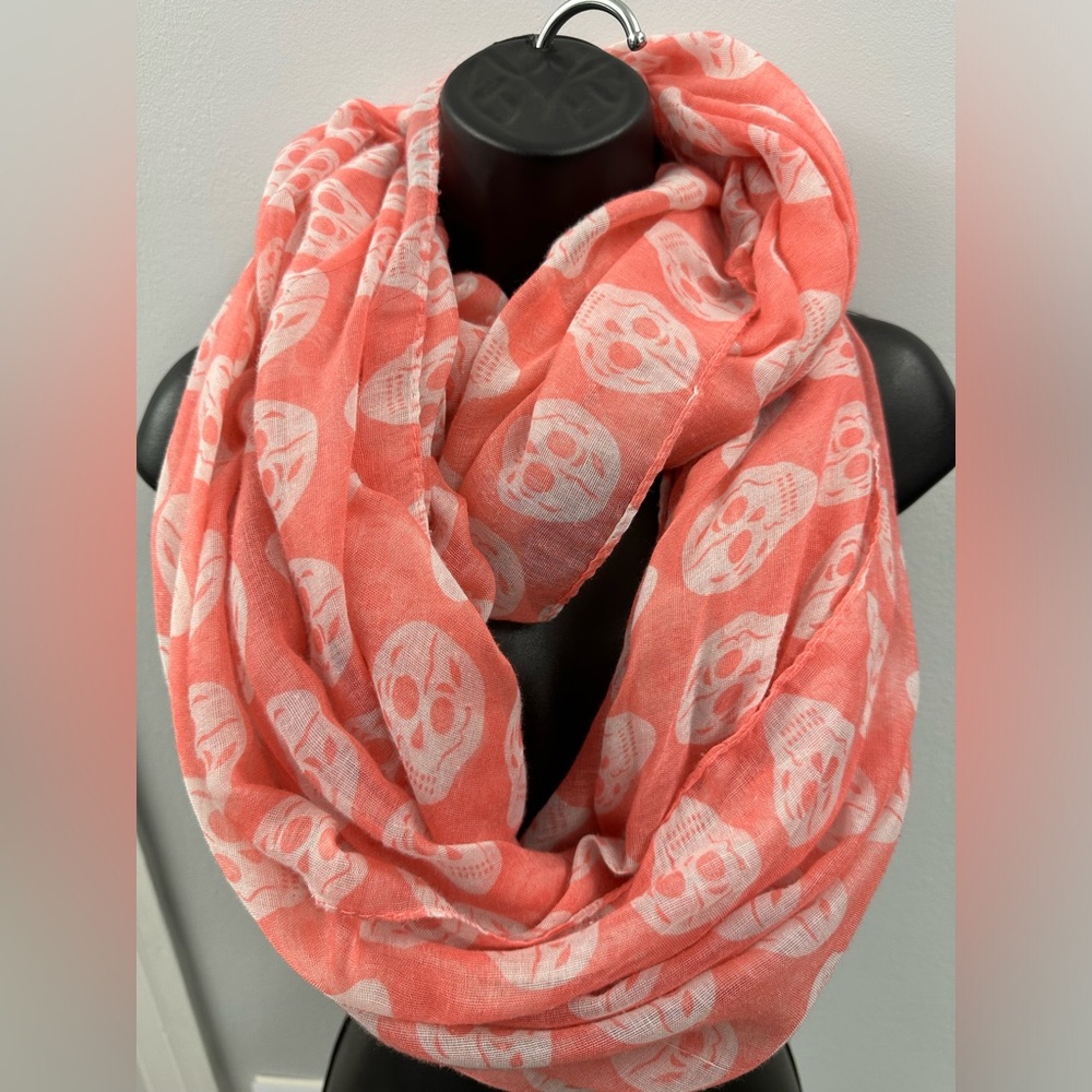 Coral Skull Infinity Scarf